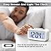 AYRELY Battery Operated Cordless Digital Alarm Clock with Date,Temperature,Smart Sensor Light,12/24Hr,Snooze for Bedrooms,Office,Heavy Sleepers,Kids(White)
