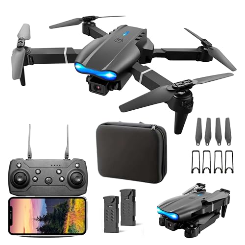 ADEPTNA Foldable Quadcopter Drone with Dual HD Camera 360° Flip Gesture Control Optical Flow 150m Long Range Obstacle Avoidance 25-30 Min Flight Time 2 Batteries Speed Control Portable Drone (BLACK) ADEPTNA Foldable Quadcopter Drone with Dual HD Camera 360° Flip Gesture Control Optical Flow 150m Long Range Obstacle Avoidance 25-30 Min Flight Time 2 Batteries Speed Control Portable Drone (BLACK)