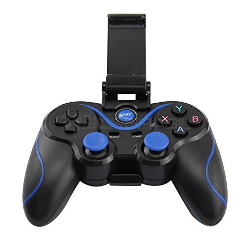 Controle Sem Fio + Suporte Compatível Com Celular Android iOS PC PS3 Preto+Azul