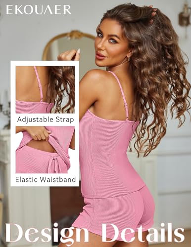 Image of Ekouaer Pajama Sets for Women Lingerie Sleepwear Soft Pjs