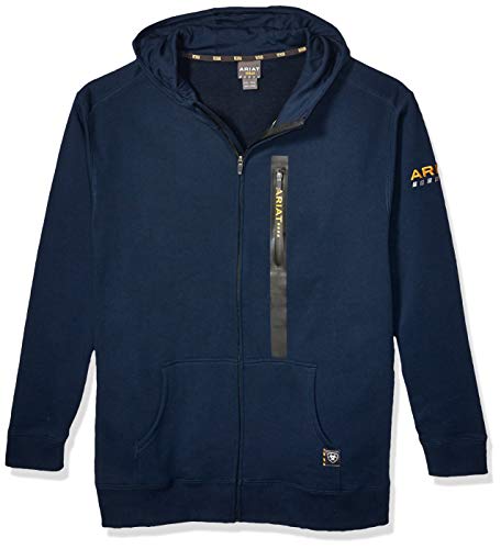 Ariat Male Rebar Workman Full Zip Hoodie Navy X-Large #TOP5