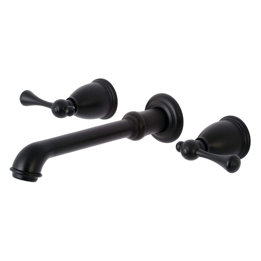 Robinet noir mat anti-traces pour lavabo de salle de bain centré