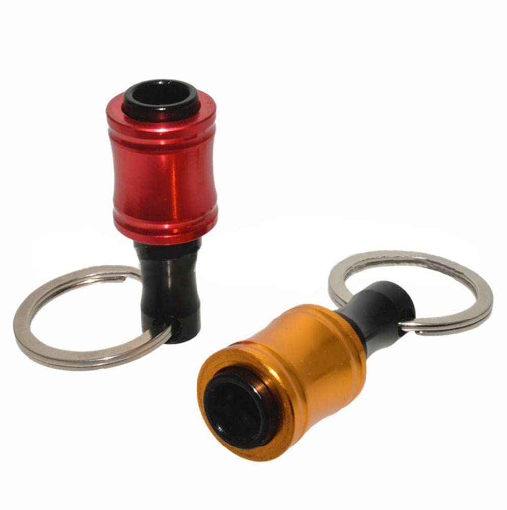 6-tlg. Schraubendreher-Bit-Halter Aus Alu, 1/4" Sechskant – Mit Schlüsselanhänger, Für Schnellen Bit-Wechsel
