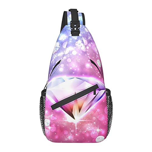 Sac à dos à bandoulière, sac à bandoulière en forme de papillon, sac à dos décontracté pour homme et femme, Joli diamant, taille unique Cover