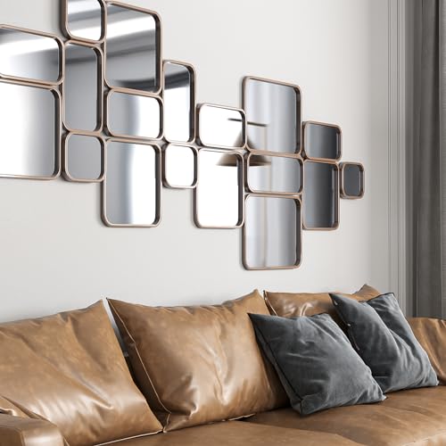 mirror foil effect reflecting light in living room