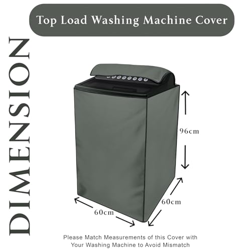Image of Star Weaves Top Load Washing Machine Cover for Whirlpool 9.5 kg Fully-Automatic Top Loading 360 Bloomwash Pro, Grey