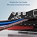 8 Gauge Wire 50FT, Primary Automotive Amplifier Power/Ground Wire, Car Battery Cable, Car Audio Amplifier, Car Fuse, 8AWG Copper Clad Aluminum CCA, Translucent Black Cable with 10 Heat Shrink Tubing