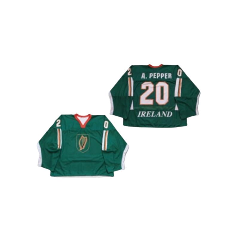 Generic Ireland Hockey Jersey Sewn Any Name Number Multicolor, Large