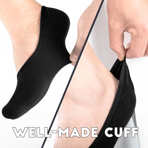 BRISIRA Bamboo Viscose Compression No Show Socks Men Women 5 Pairs Loafer Sneakers Low Cut Invisible Sock With Non Slip Grips4