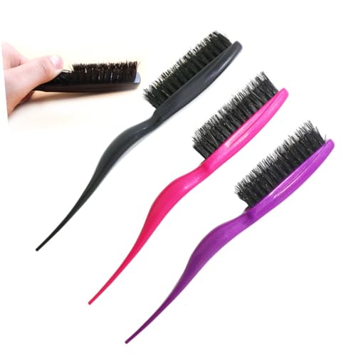 Gatuida 4 Piezas Cepillos De Cerdas De Jabalí Para Peluquería Cepillo Para Cardar Cabello Para Salones De Belleza y Cuidado Del Cabello