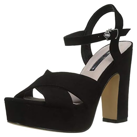 XTI 32040, Zapatos con Tira de Tobillo para Mujer, Negro, 39 EU