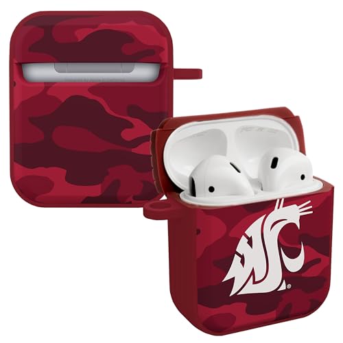 AFFINITY BANDS Washington State Cougars Camo HDX Case Cover Compatible with Apple AirPods Generations 1 & 2