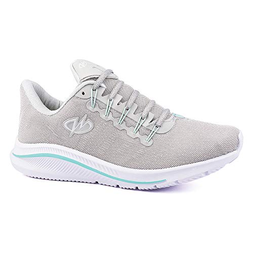 Tênis De Caminhada Academia Runway Training Feminino Tamanho:36;Cor:Cinza e Verde