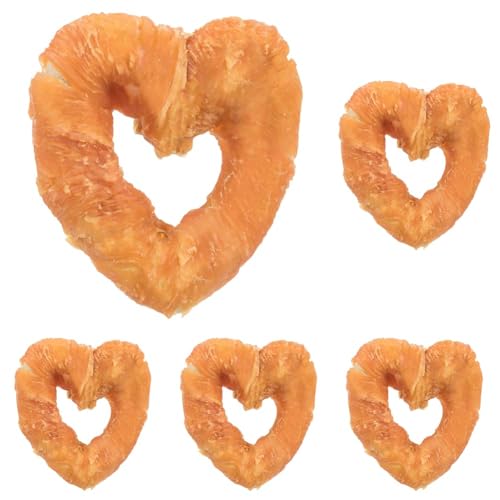 TRIXIE 31182 Denta Fun Chicken Heart, lose, 12 cm, 70 g (Packung mit 5)