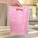 50 Pcs Pink Bow Plastic Gift Bags, Pink Candy Bag, Reusable Bow Party Bags, Gift Bag for Bridal Engagement Party Supplies