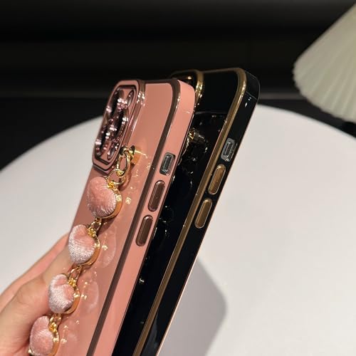 Coque iPhone 13 Pro Max chaîne cœur bleue pour sorties et selfies - 5