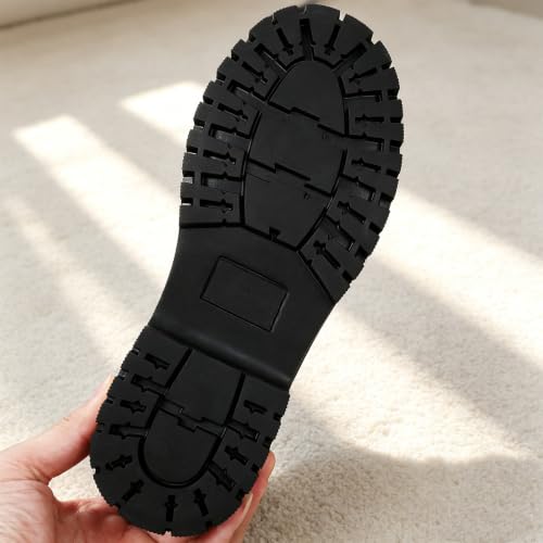 Image of OKJ Loafers Women Black Platform Penny Chunky Business Casual Office Shoes