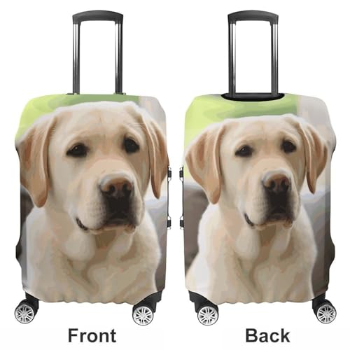 Cute Labrador Dog Luggage Cover, Washable Elastic Suitcase Cover Protector Fit 18-32 Inch Luggage3