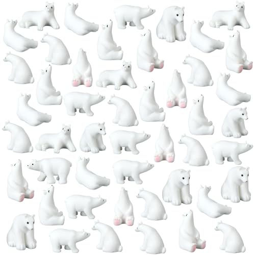 WinnerWhy 48 Pcs Mini Resin Figurines Miniature Statues Tiny Landscape