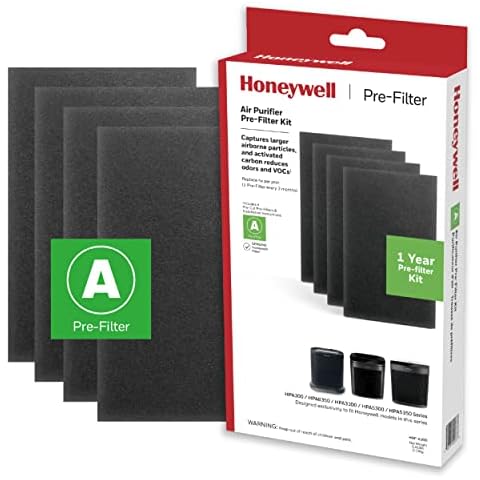 Honeywell HRF-A300 Air Purifier Pre Kit Filter, 4-Pack - Allergen Air Filter Targets Dust, VOC, Pet, Kitchen, and Wildfire/Smoke Odors Cover