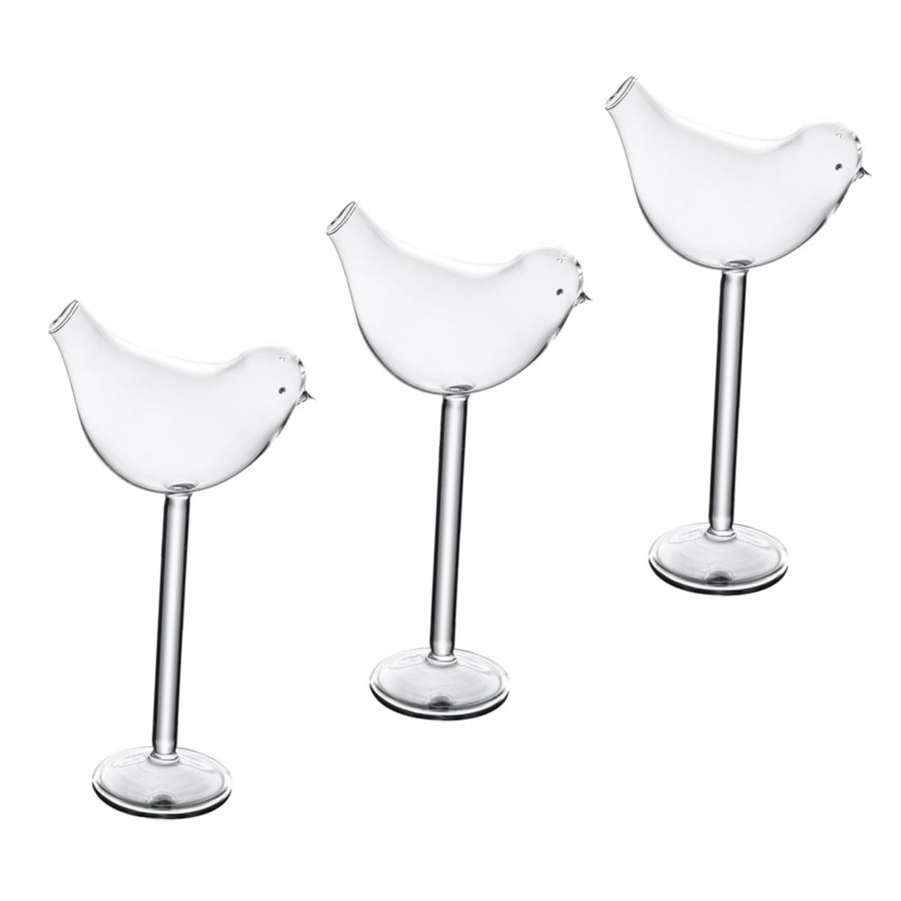 Verre d'oiseau pour cocktails créatifs et réceptions de mariage chic en lot de 3