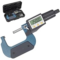 AUTOUTLET Micrometer Digitale Bügelmessschraube 25-50mm/ 0.001mm, Hohe Präzision LCD Digitale Mikrometer Mikrometerschieber Länge Messwerkzeug Mikrometer 0.001mm(0.00005\)