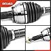 A-Premium Pair (2) Front CV Axle Shaft Assembly Compatible with Hummer H3 2006-2010, H3T 2009-2010, Left and Right, Replace# 10374204, 15886012