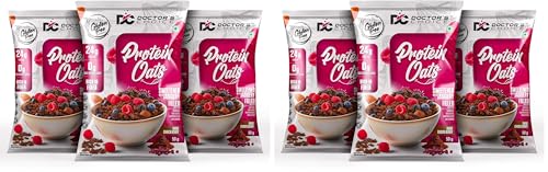 Image of DC DOCTORS CHOICE Oats,High Protein Oats,24 G Pure Protein Breakfast Cereals,Jaggery Sweetened,Rich In Fiber,No Additives And 0 G Sugar (Dark Choco Berry 50 G,Pack Of 6)