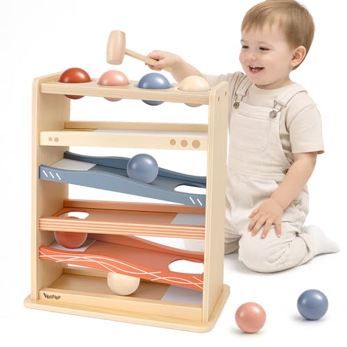 Vanplay Montessori Ball Drop Toys for 1 2 Year Old Boy Girls Birthday Gifts