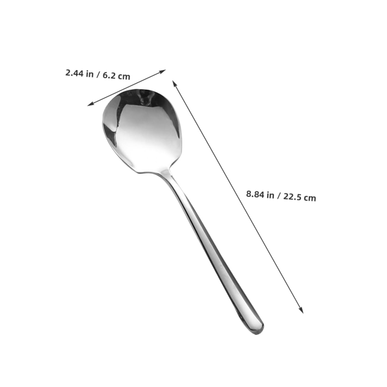 SOLUSTRE Deep Capacity Soup Scoop Anti-slip Serving Spoon Set Large Utensils for Buffet Stainless Steel Kitchen Utensils