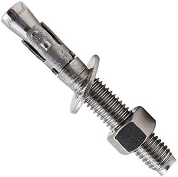 Horiznext 1/2"x 3-3/4" inch Stainless Steel Standard Strong Wedge Anchor, Fasteners for Concrete (4 pcs)