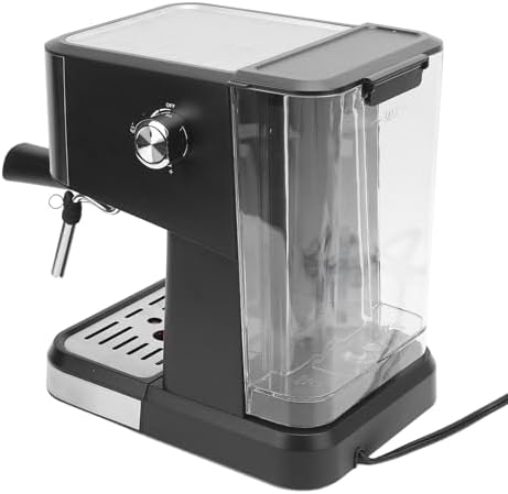 LAISANIM Semi Automatic Compact Coffee Machine 20 Bar Maker with Milk Frother Steam Wand, 1.5L Water Tank, Quick Preheat, 110V for Cappuccino Latte - Stainless Steel (US Plug 110V) - 2