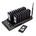 Produktbild VBESTLIFE Pager-System, Wireless 999 Channel Queue Gastanruf Paging-Summer-System mit Tastatur-Ladestation und 20 Piece-Empfängern Pagers für Restaurant, 1 km Reichweite(Schwarz)