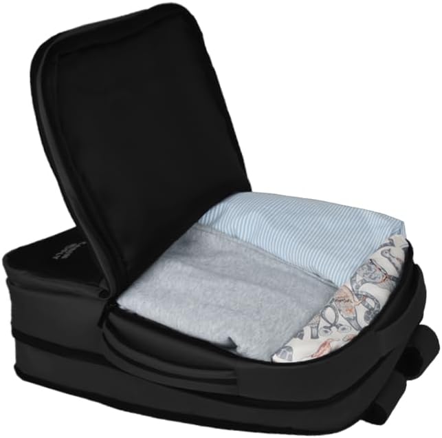 Bellanca Air Canada And WestJet Personal Item Size Backpack Under Seat Carry-on Bag Flair Airlines Hand Luggage (Black, 16x12x4/6In) - Image 4