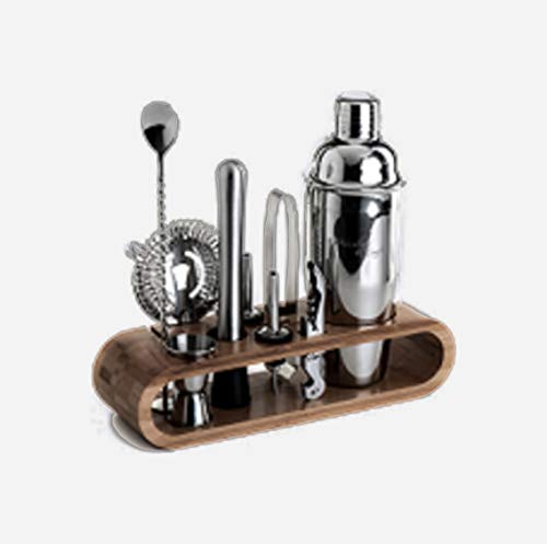 Mixology Bartender Kit: 10-Piece Bar Tool Set with Stylish Bamboo Stand - Perfect