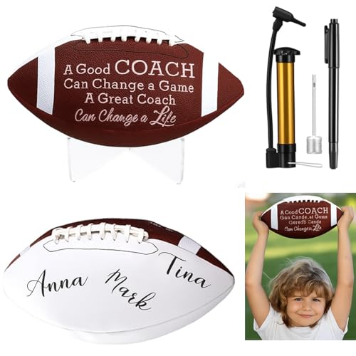 Seematn Signed Football with Acrylic Stand