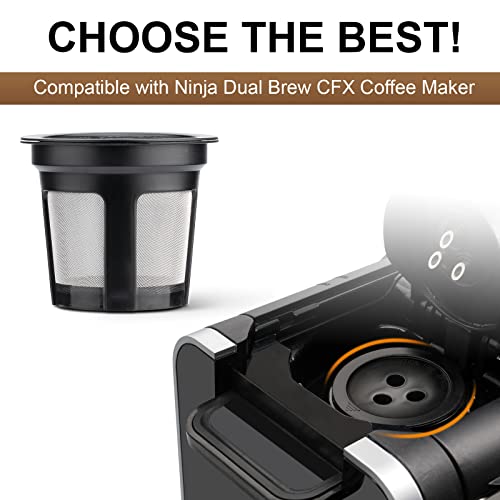 4 Pack Reusable Coffee Pod Coffee Filter For Ninja Coffee Maker, K Cup Reusable Pod Compatible With Ninja Dual Brew Pro Coffee Ninja Cfp201 Cfp301 Ninja Coffee Accessories Ninja Reusable K Cup #TOP2