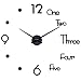 Orologio da Parete Silenzioso Preciso Fai da Te, Orologio Parete Moderno Decorazione, Grande Orologio da Parete 3D Adesivo Home Office Decor Regalo (Nero)