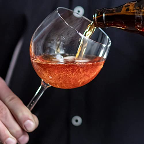 Krosno Cocktail Gin Tonic Balloon Water Glasses | Set Of 6 Pieces | 16.2 Oz | Venezia Collection | Ideal For Home, Restaurant, Events & Parties | Dishwasher Safe #TOP3