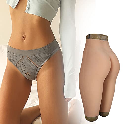 AJIU Calça de silicone para Crossdressing realista de silicone falsa, boxer, calça para modelar o co