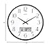 Kpin 13 Inch Silent Non-Ticking Quartz Wall Clock Decorative Indoor Kitchen Clock, Excellent LCD Display,Battery Operated Wall Clock for Living Room,Kitchen,Dining Room,Bedroom (Black, 13