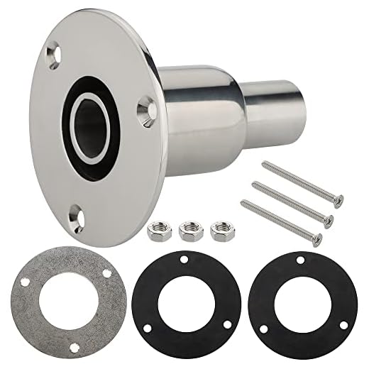 VTurboWay Stainless Steel 316 Straight Thru Hull Exhaust Skin, Fitting 24mm Tube Pipe Socket Hardware, for Diesel Parking heaters