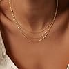 Gold-Layered-Necklaces-for-Women-14K-Gold-Plated-Dainty-Gold-Chain-Choker-Necklace-Stack-Herringbone-Gold-Necklaces-Set Gold Layered Necklaces for Women, 14K Gold Plated Dainty Gold Chain Choker Necklace Stack, Herringbone Gold Necklaces Set