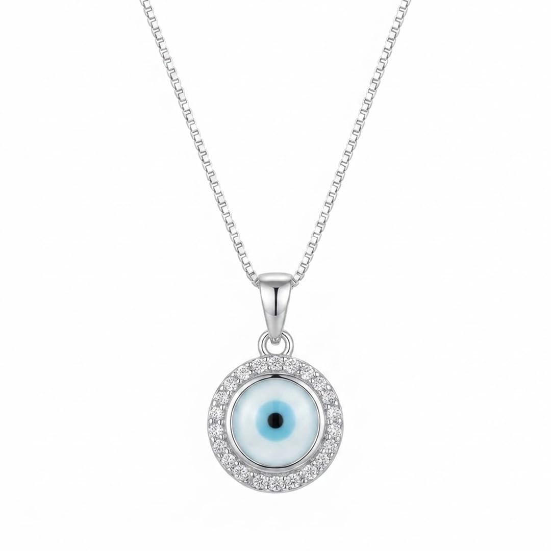 Exquisite Evil Eye Design Pendant in Pure 92.5 Sterling Silver for Girls and Women | Pendant Only | Gift for Her | With Certificate of Authenticity | Chandi Dollar Locket |-image-16