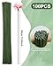 100 PCS 26 Gauge Green Floral Wire Stems for Artificial Flower Making,Flexible Paddle Wires for Crafts Festival Flowers,Garland and Floral Arrangements,Florist Wire,Flower Wires for Crafts