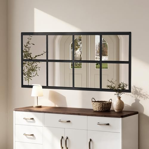 DUMOS 2Pcs Black Window Mirror