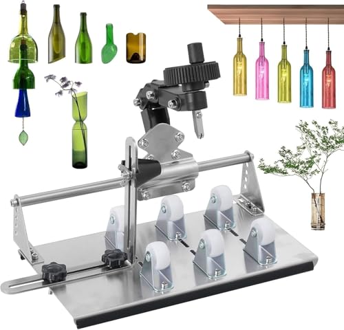 Upgraded Glass Bottle Cutter kit, Wine Bottle Cutter, Glass Bottle Cutter Set Glass Bottle Cutter for All Shapes, Bottle Cutter Glass Cutter kit Round and Square, Wine Bottle Cutter Tools, Bottle DIY