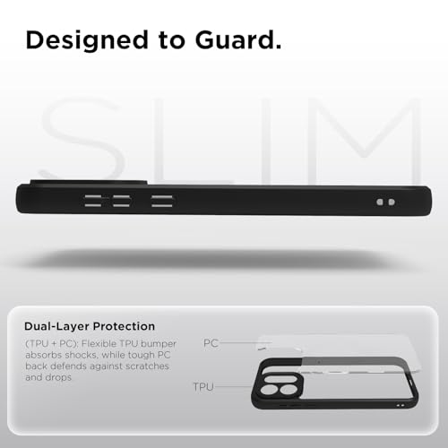 Image of RIGGEAR Shockproof Sleek Hybrid Armor Back Cover Case for OnePlus Nord 6 5G / Nord CE 6 5G (Clear PC + Black TPU Bumper)