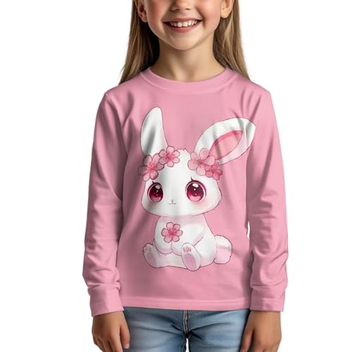 Girls Pullover Top for Casual Home Sports School Play Travel Loose Casual Long Sleeve Tops