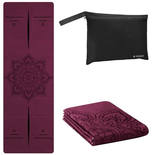 Navaris Reiseyogamatte faltbar inkl. Tasche - 1,5mm Yoga Matte...